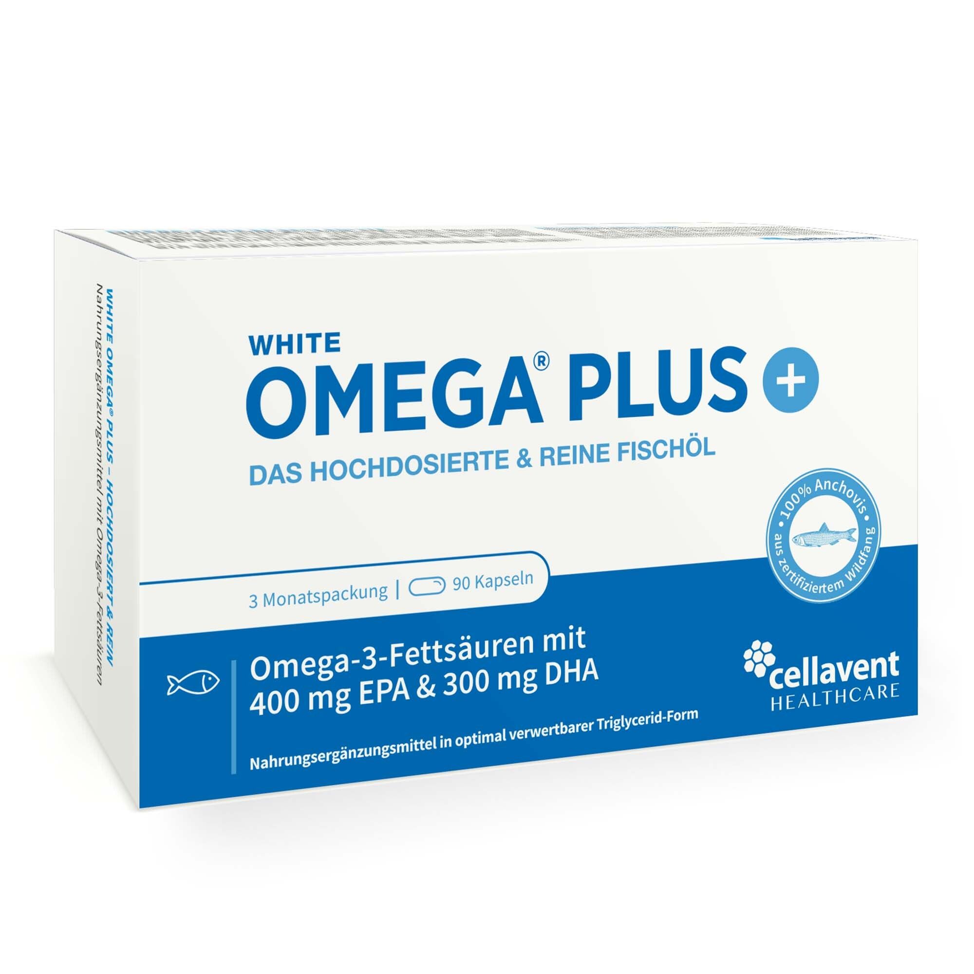 White Omega® PLUS - Capsules d'huile de poisson pure oméga-3