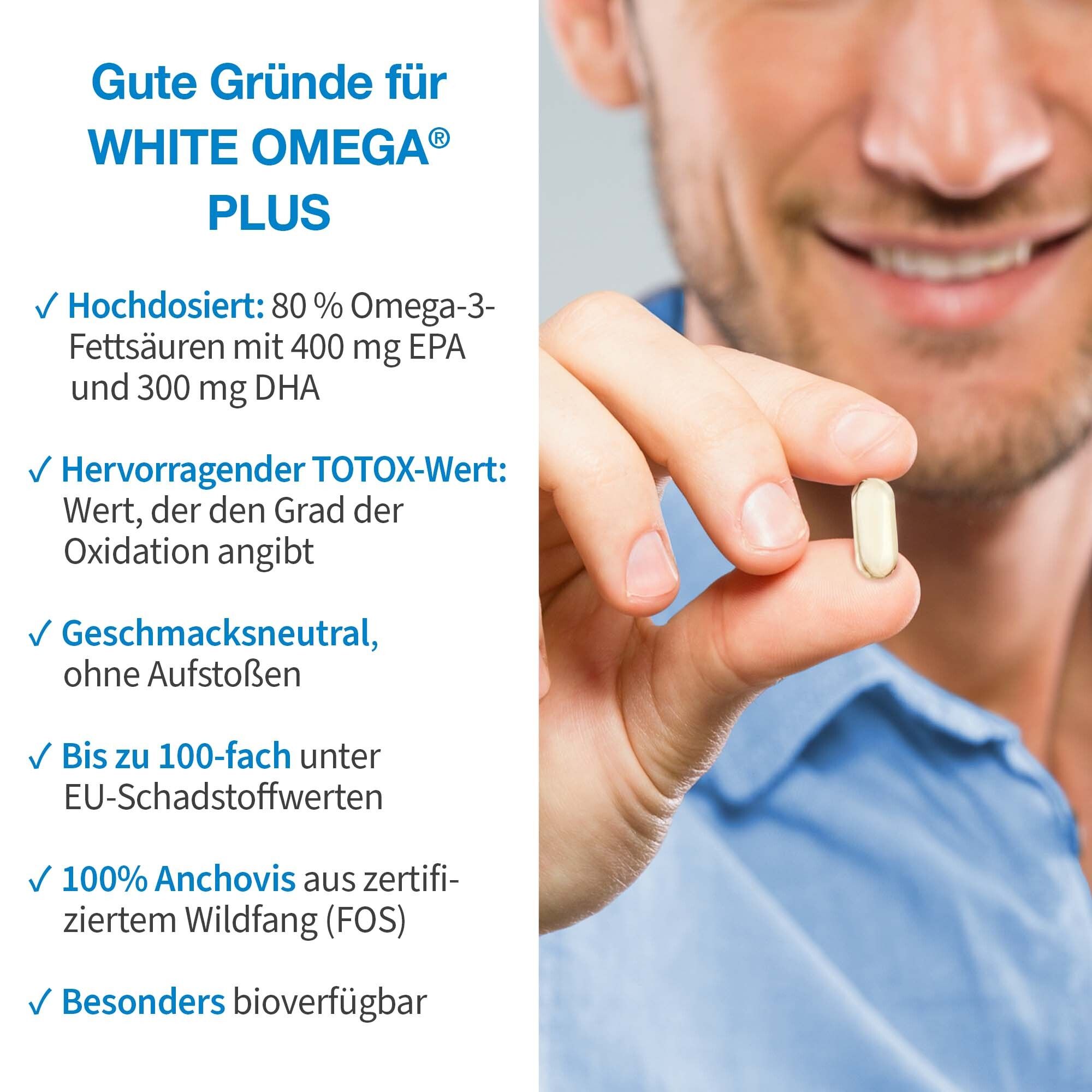 White Omega® PLUS – Reine Omega-3-Fischöl-Kapseln