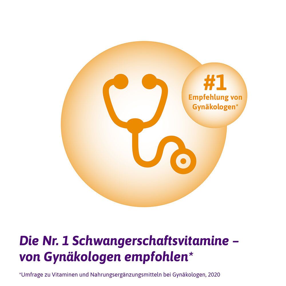 Illustration avec stéthoscope. Recommandation n°1 des gynécologues. Cercle jaune.