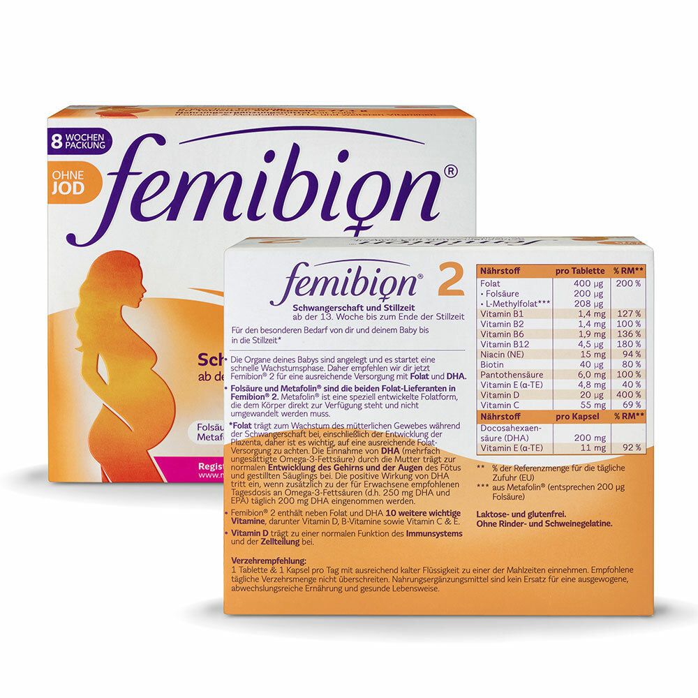 Femibion® 2 Grossesse + allaitement sans iode