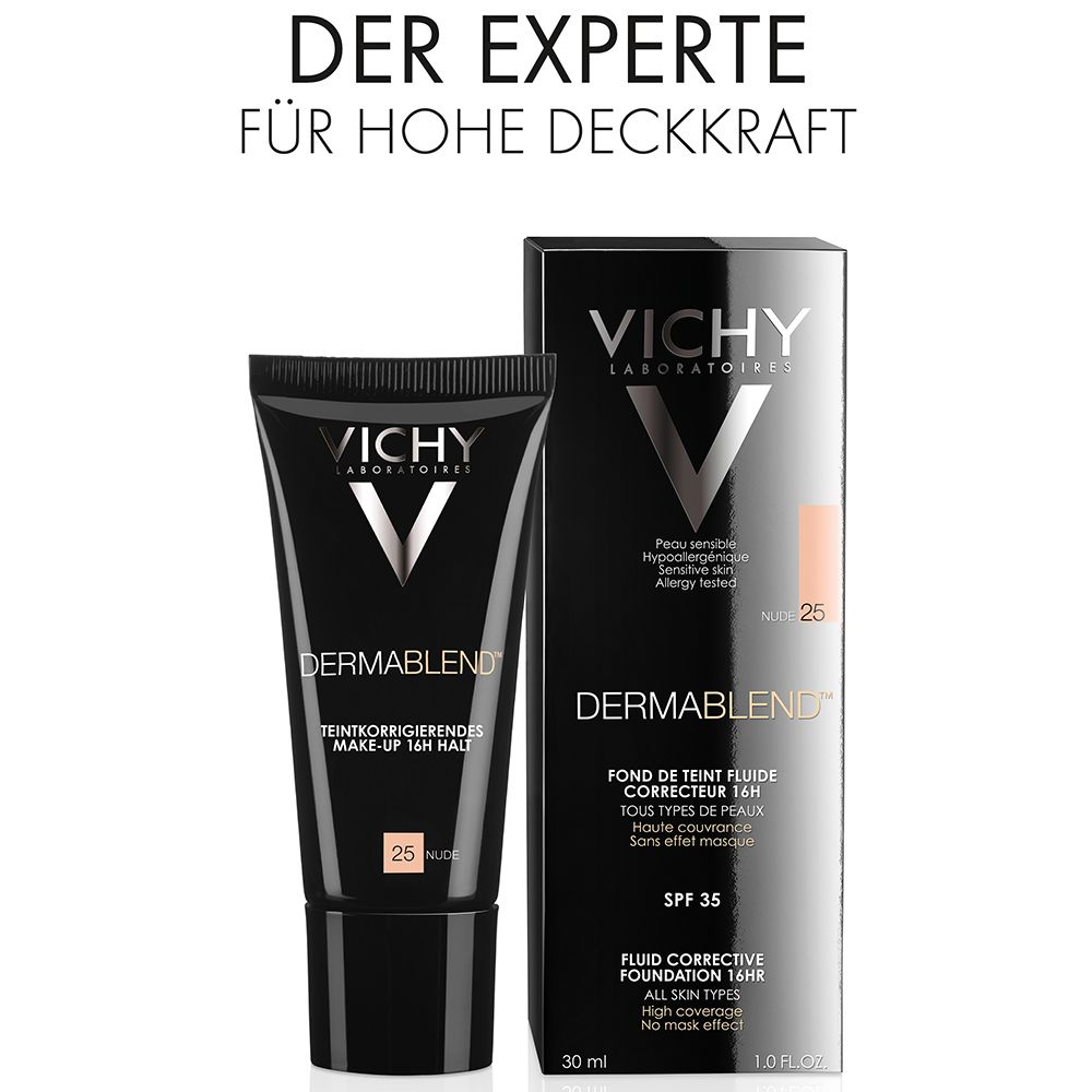 Produkt mit Verpackung. Schwarze Tube und Schachtel. Text: DER EXPERTE FÜR HOHE DECKKRAFT.