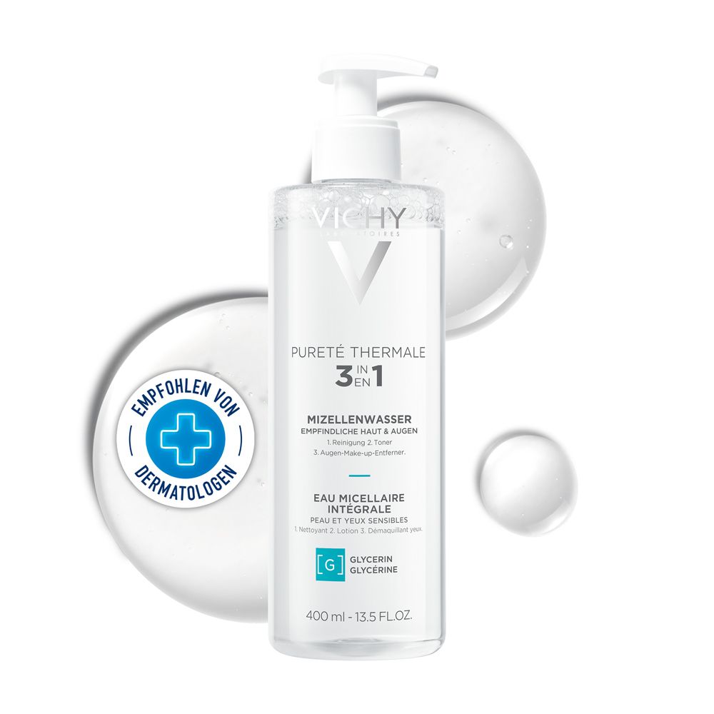 Vichy Pureté Thermale Minéral Fluide nettoyant à base de micelles pour les peaux sensibles