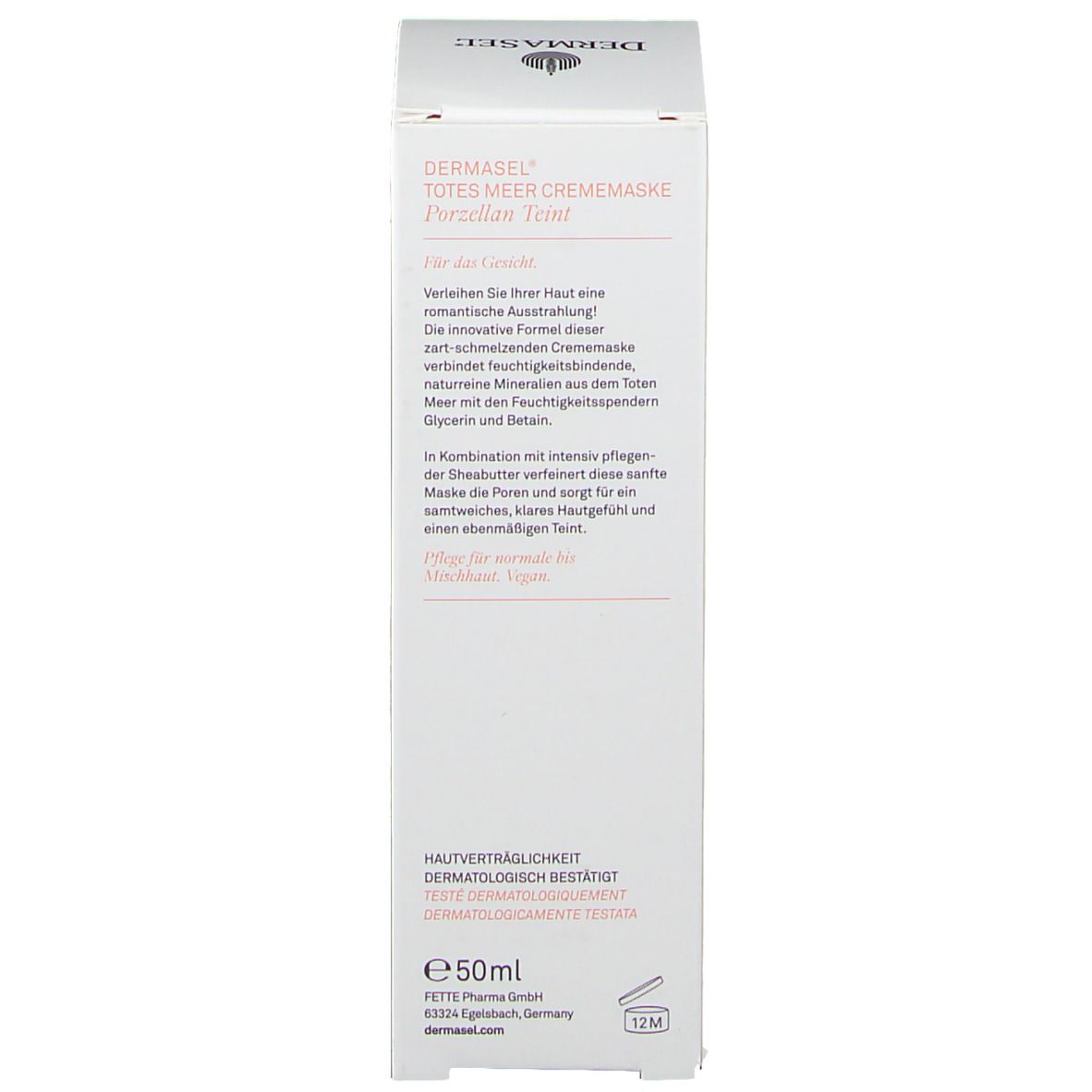 DERMASEL® Totes Meer Maske Porzellan Teint