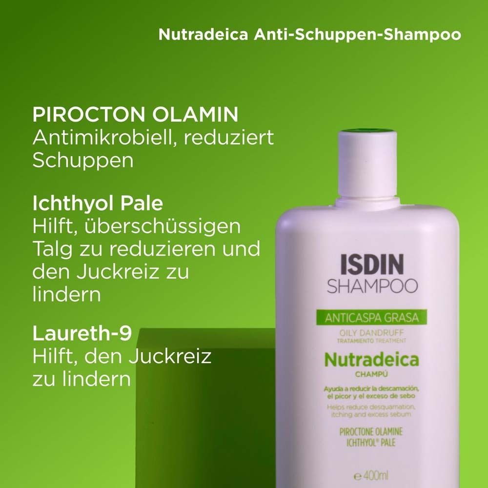 ISDIN Nutradeica® Anti-Schuppen Shampoo bei fettiger Kopfhaut, Juckreiz und seborrhoischer Dermatitis