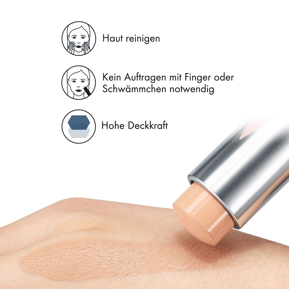 Étapes d'application. Nettoyer la peau, pas d'application avec les doigts, haute couvrance.