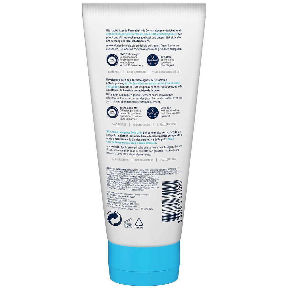 CERAVE SA Crème Anti-Rugosités - Peaux sèches, rugueuses et squameuses