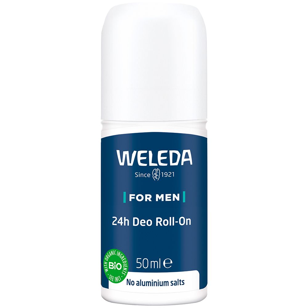 Weleda 24h Deo Roll-On FOR MEN - zuverlässiger Schutz & belebend-herber Duft ohne Aluminiumsalze