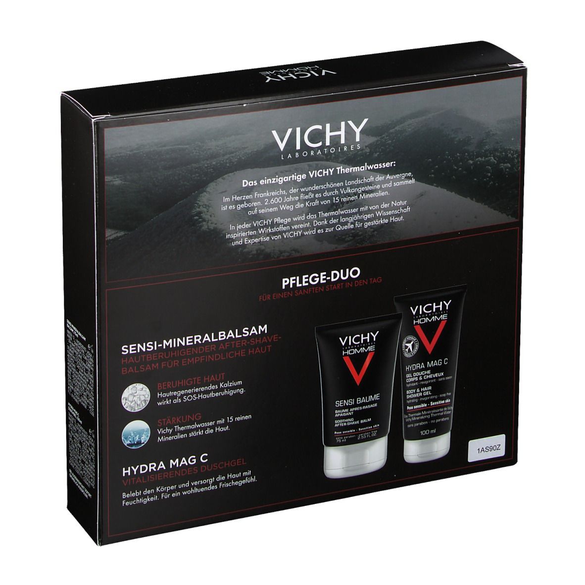 VICHY HOMME Pflege Duo Sensi Mineralbalm + Duschgel