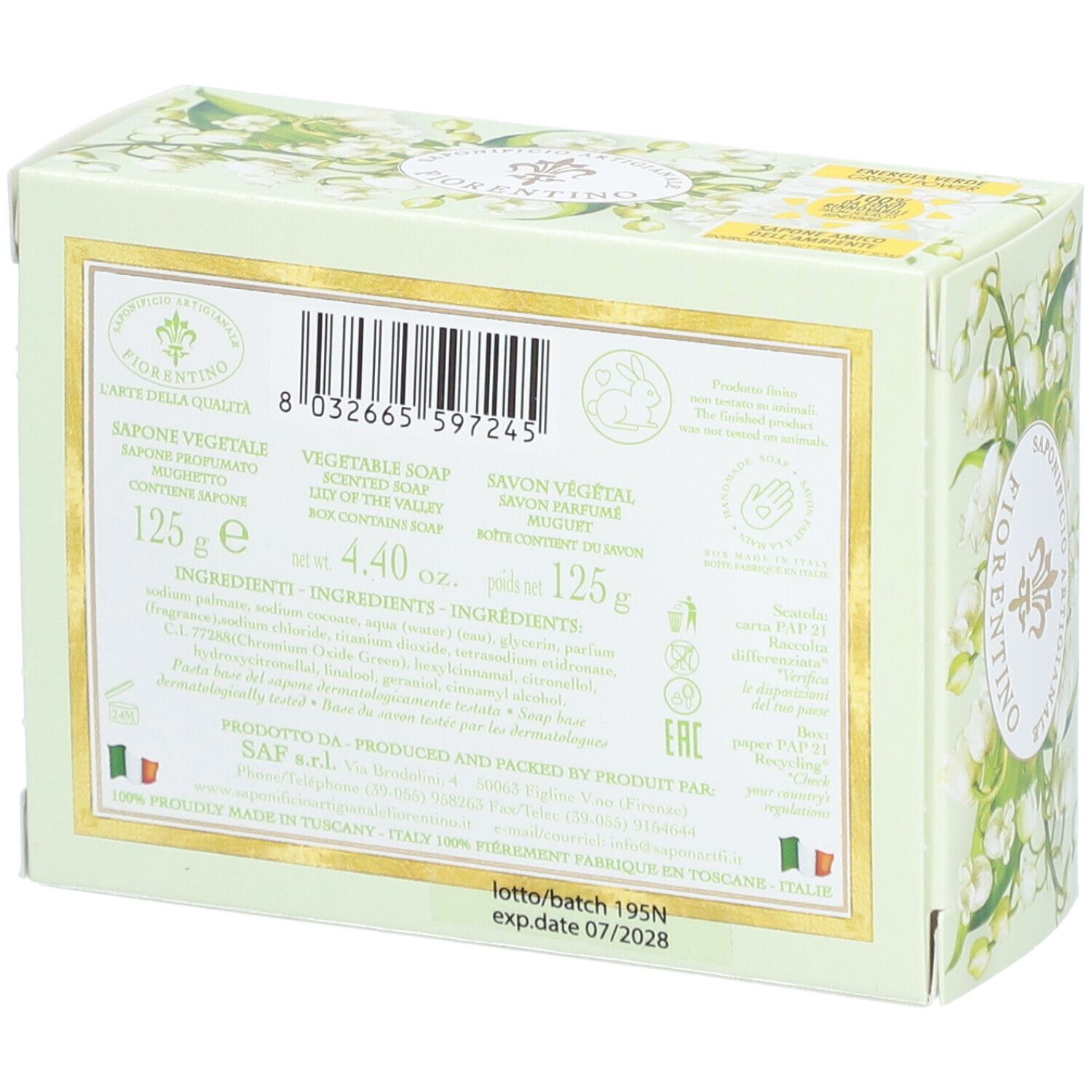 FIRENZE Savon parfumé au muguet