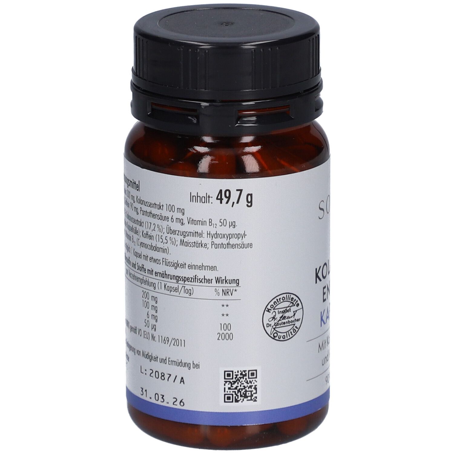 SOVITA noix de kola energy capsules