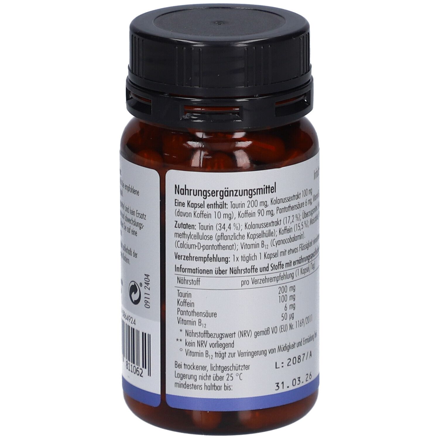 SOVITA noix de kola energy capsules