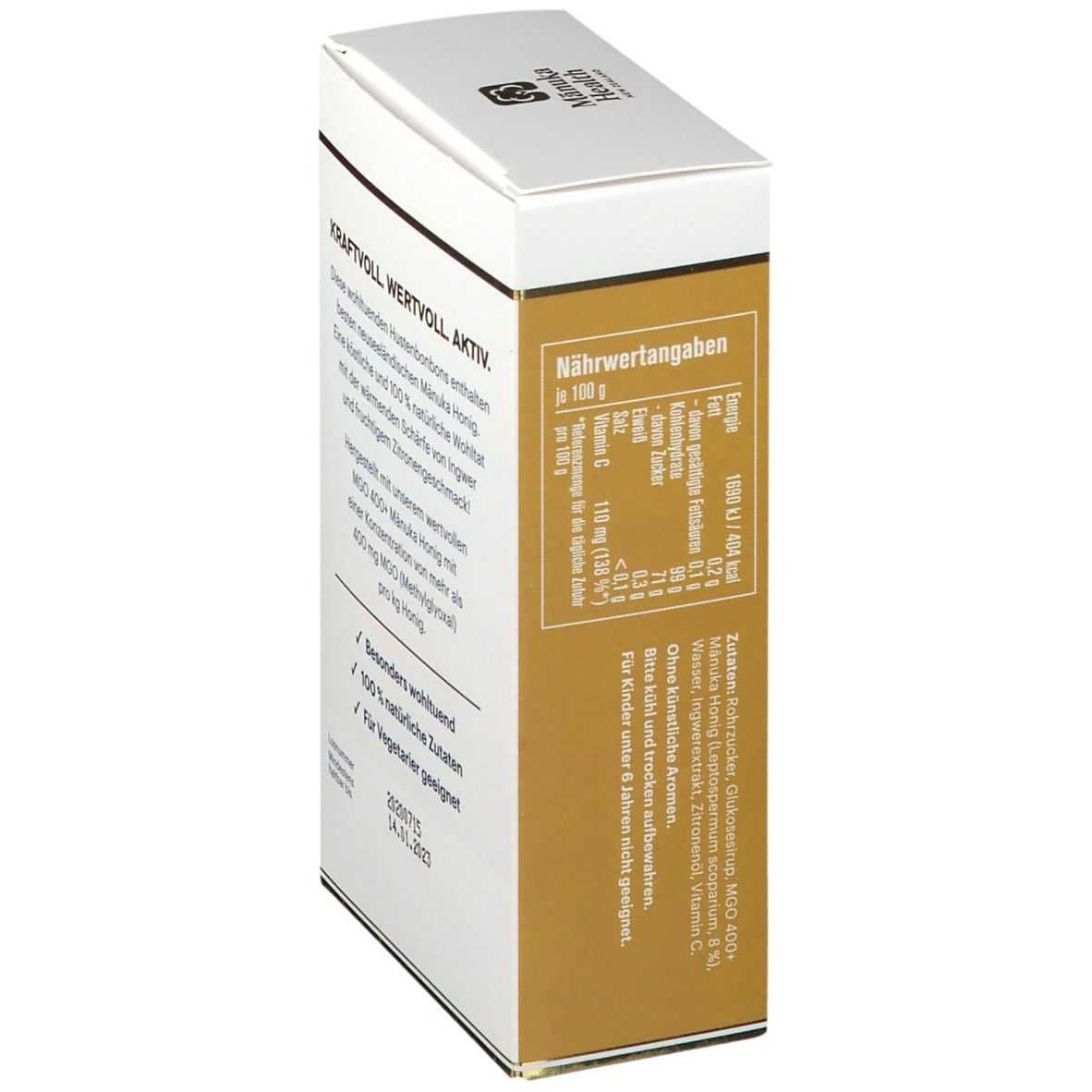 Manuka Health MGO 400+ Manuka-Honig Hustenbonbons Ingwer-Zitrone