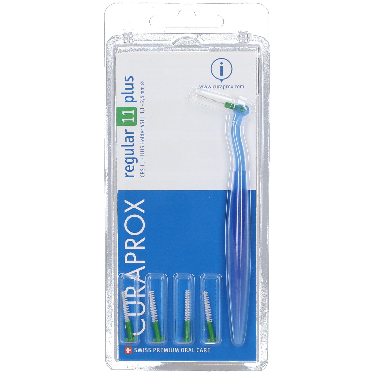 CURAPROX Interdentalbürsten, Regular 11 Plus, 1,3-2,5 mm, im Blisterpack.