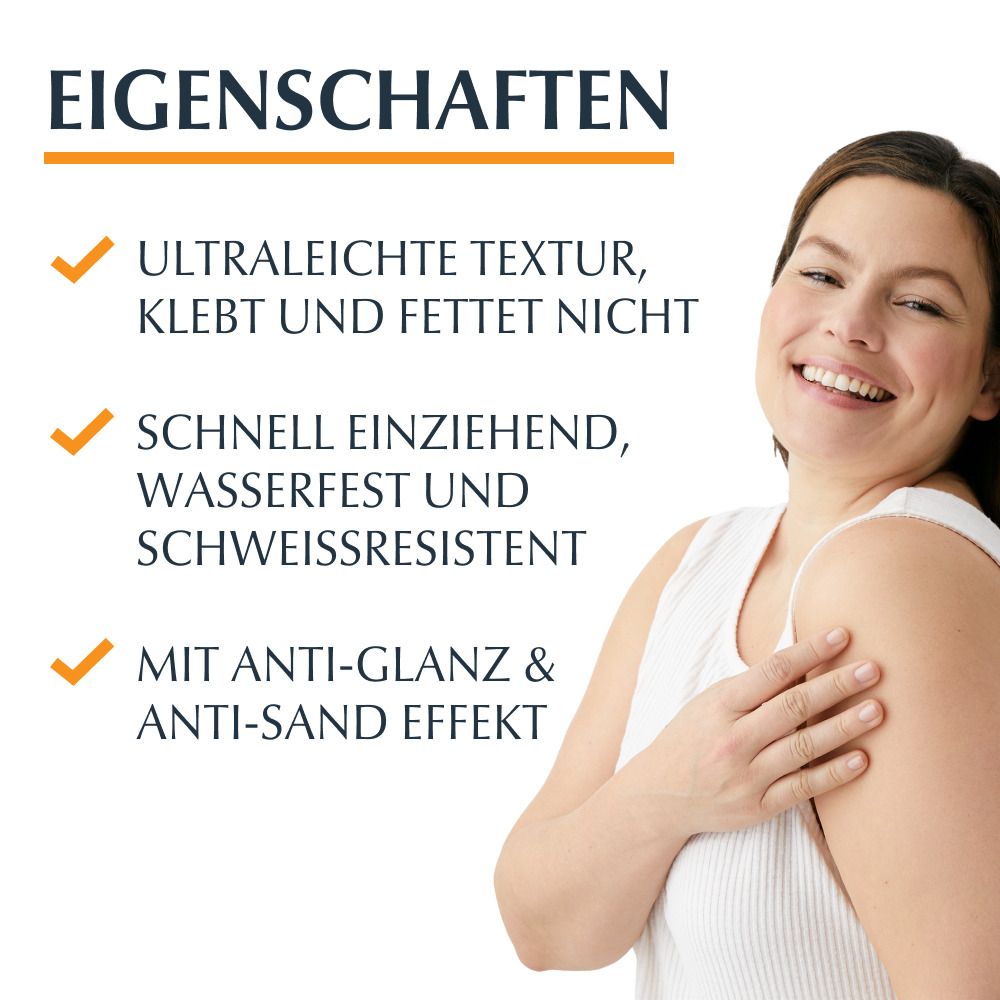 Eucerin® Oil Control Body Sun Dry Touch Gel-Creme LSF 30 – hoher Sonnenschutz mit ultra leichter Textur, Anti-Sand Effekt und Anti-Glanz Effekt