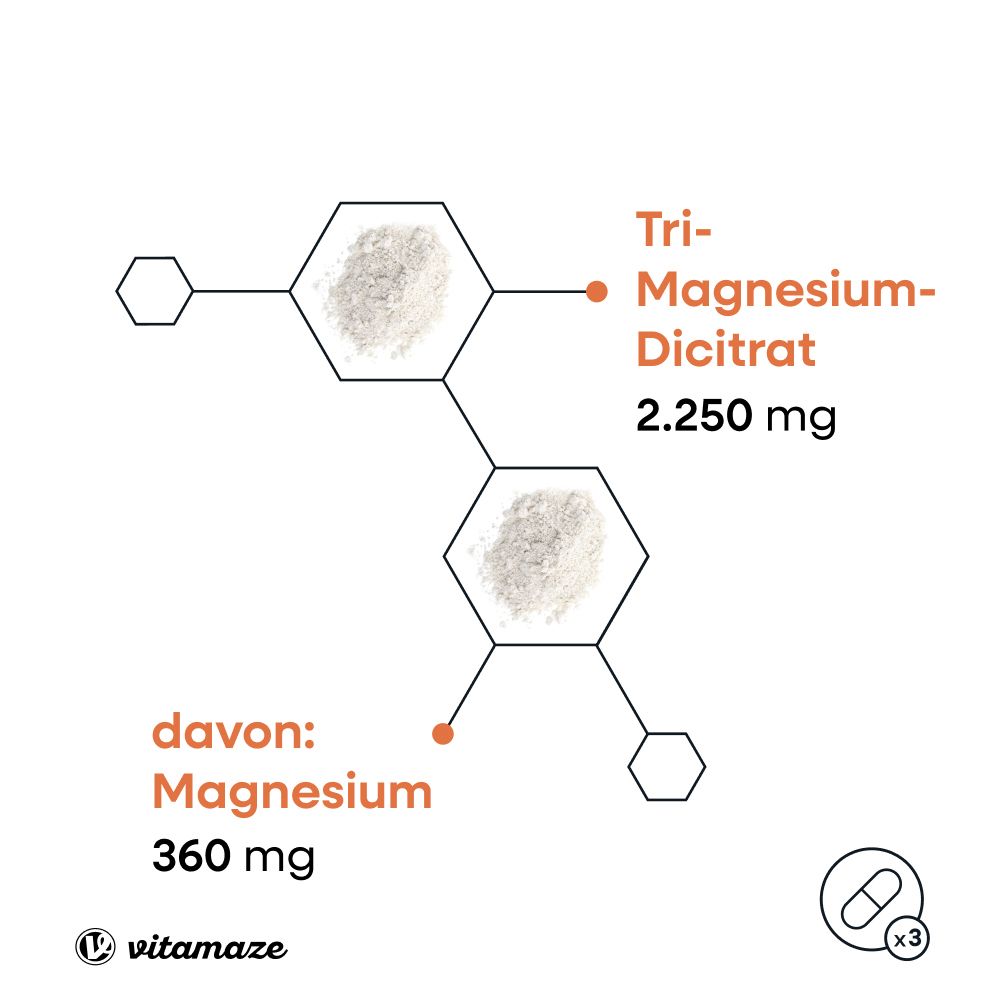 Vitamaze Citrate de magnésium 360 mg