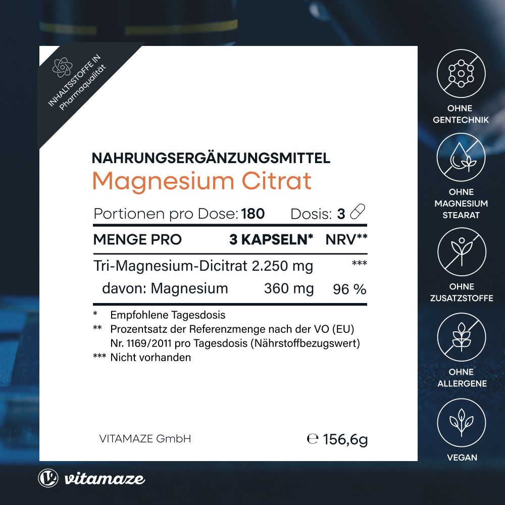 Vitamaze Citrate de magnésium 360 mg