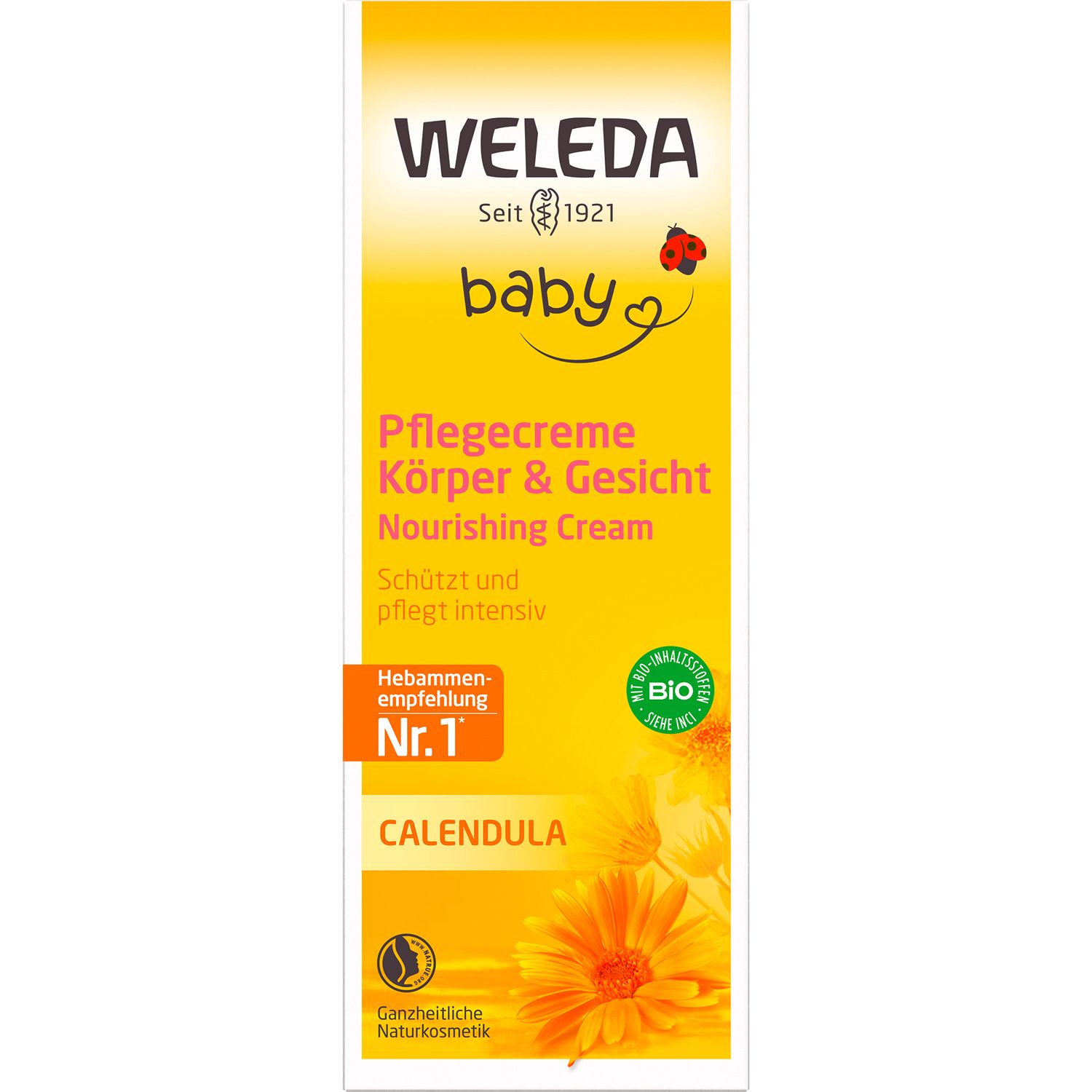 Weleda Baby Pflegecreme Calendula Körper & Gesicht - Körperpflege, schützt und pflegt intensiv