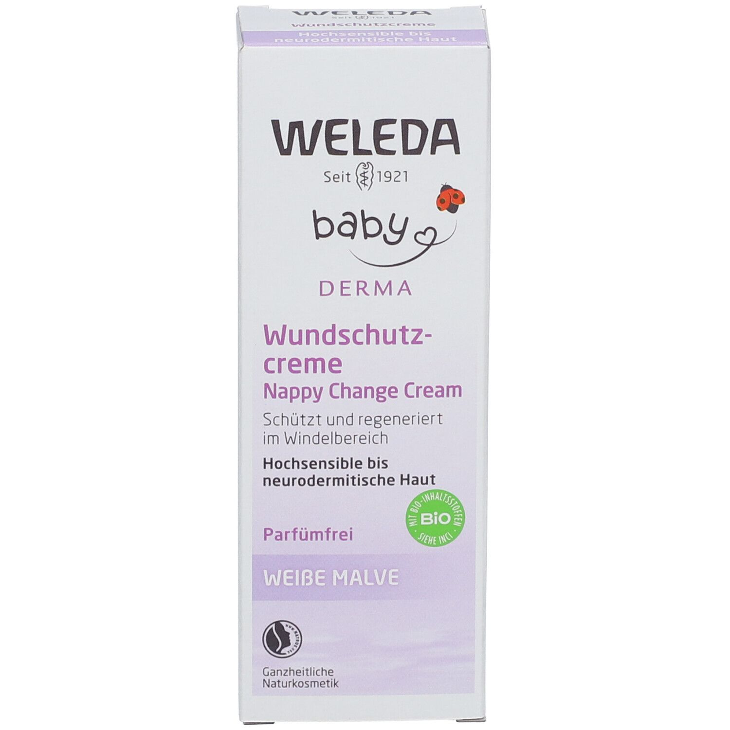 Weleda Baby Wundschutzcreme Weiße Malve - parfümfreie Windelcreme, schützt, regeneriert & pflegt