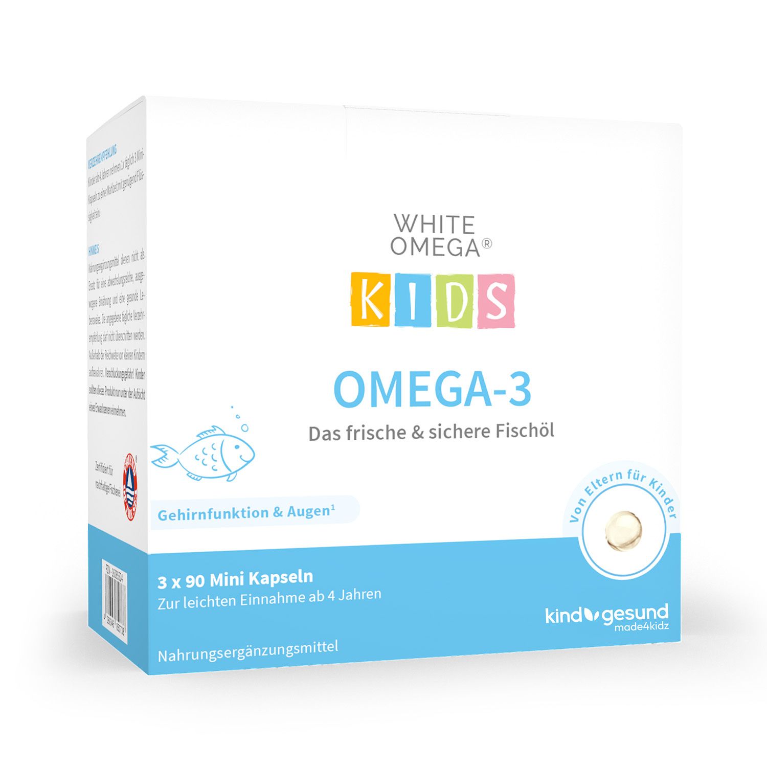 WHITE OMEGA® KIDS - Capsules d'huile de poisson pure oméga-3