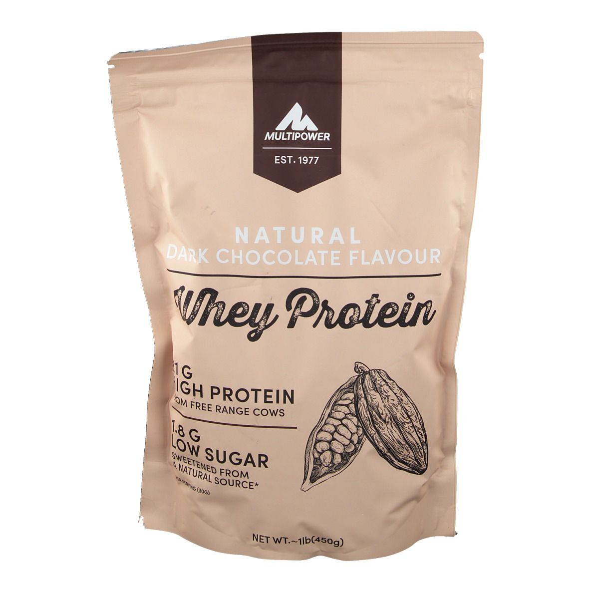 Multipower Whey Protein natural, dark Chocolate