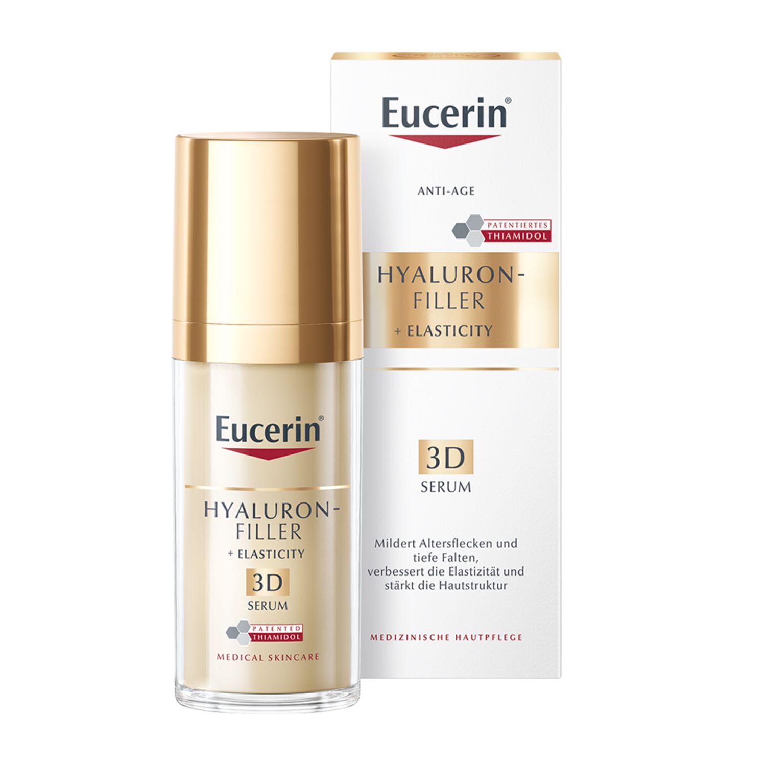 Eucerin®HYALURON-FILLER + ELASTICITY 3D Serum – Anti-Aging Serum für reife Haut – Hautpflege gegen Altersflecken und Falten