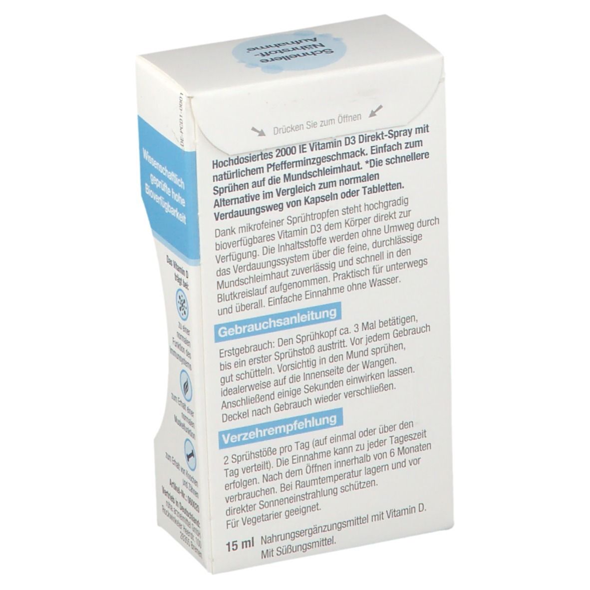 BetterYou® DLUX 2000 IE Vitamine D3 Vaporisateur direct
