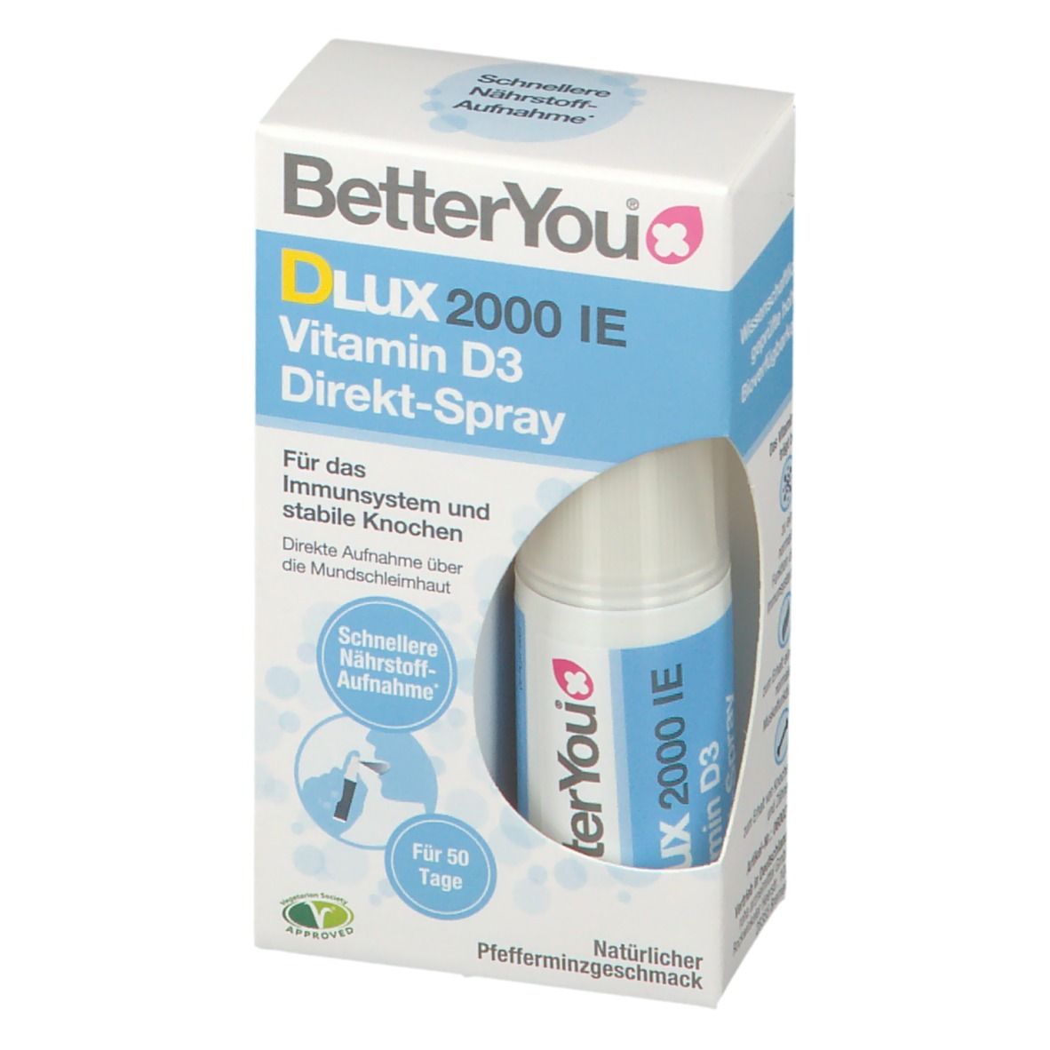 BetterYou® DLUX 2000 IE Vitamine D3 Vaporisateur direct