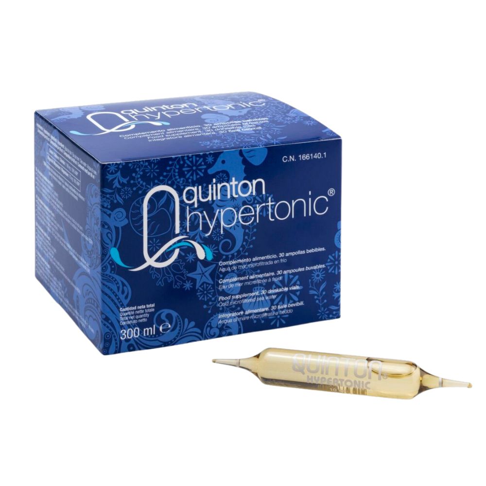 QUINTON Hypertonic Trinkampullen : Une boîte et une ampoule individuelle.