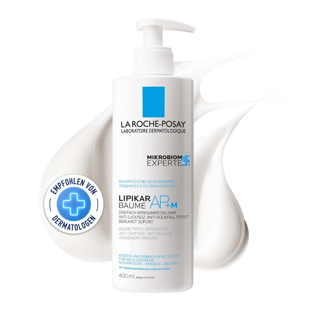 La Roche Posay LIPIKAR Baume AP+M: Beruhigende Bodylotion für trockene und zu Neurodermitis neigende Haut, die das Mikrobiom stärkt und Juckreiz mildert