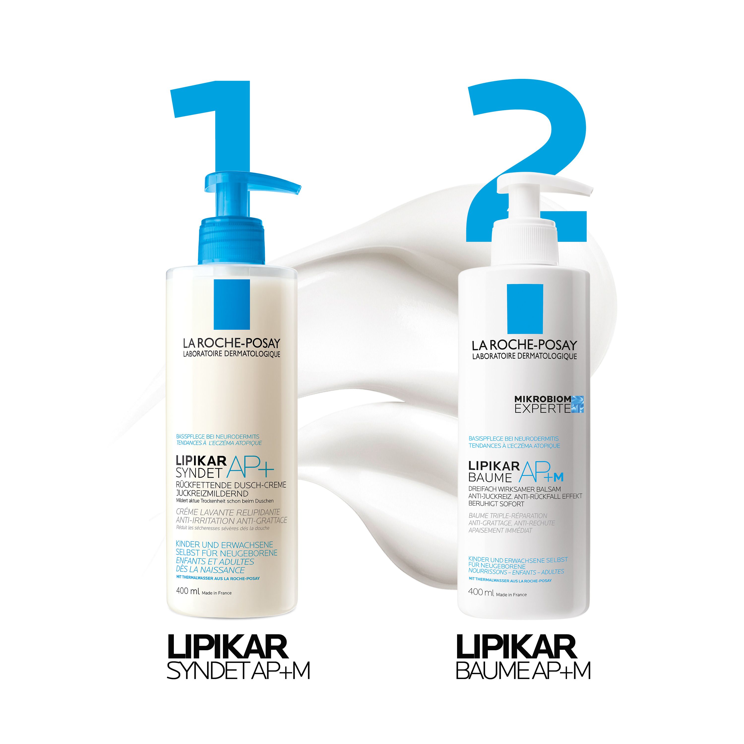 La Roche Posay LIPIKAR Baume AP+M: Beruhigende Bodylotion für trockene und zu Neurodermitis neigende Haut, die das Mikrobiom stärkt und Juckreiz mildert