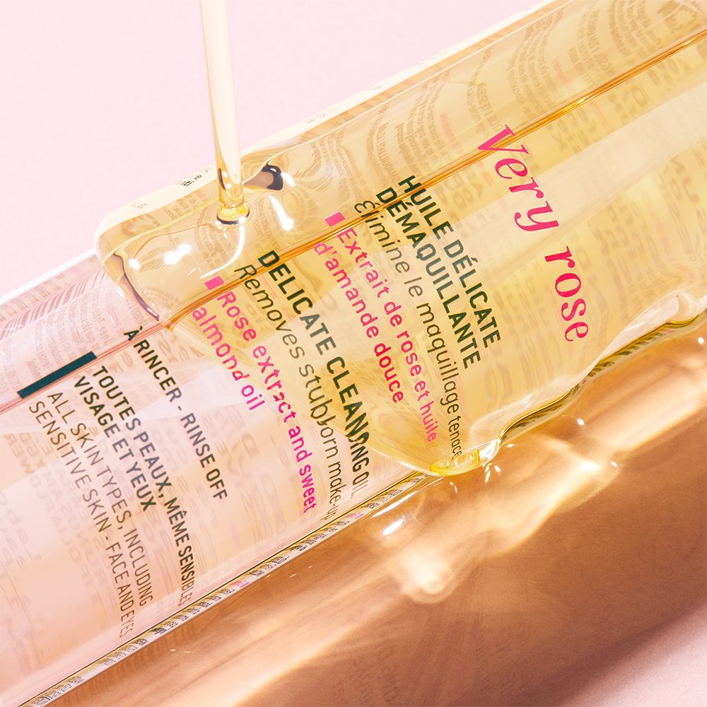 NUXE Very Rose Mizellen Reinigungsöl zur sanften Gesichtsreinigung und Make-up Entfernung im gesicht und Augenbereich bei empfindlicher Haut