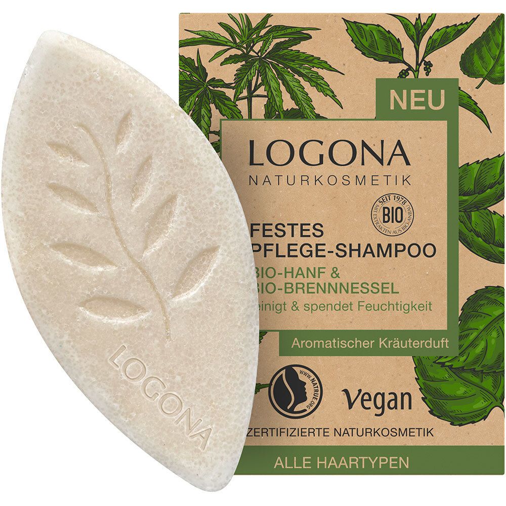 LOGONA Festes Pflege-Shampoo Bio Hanf & Bio Brennessel