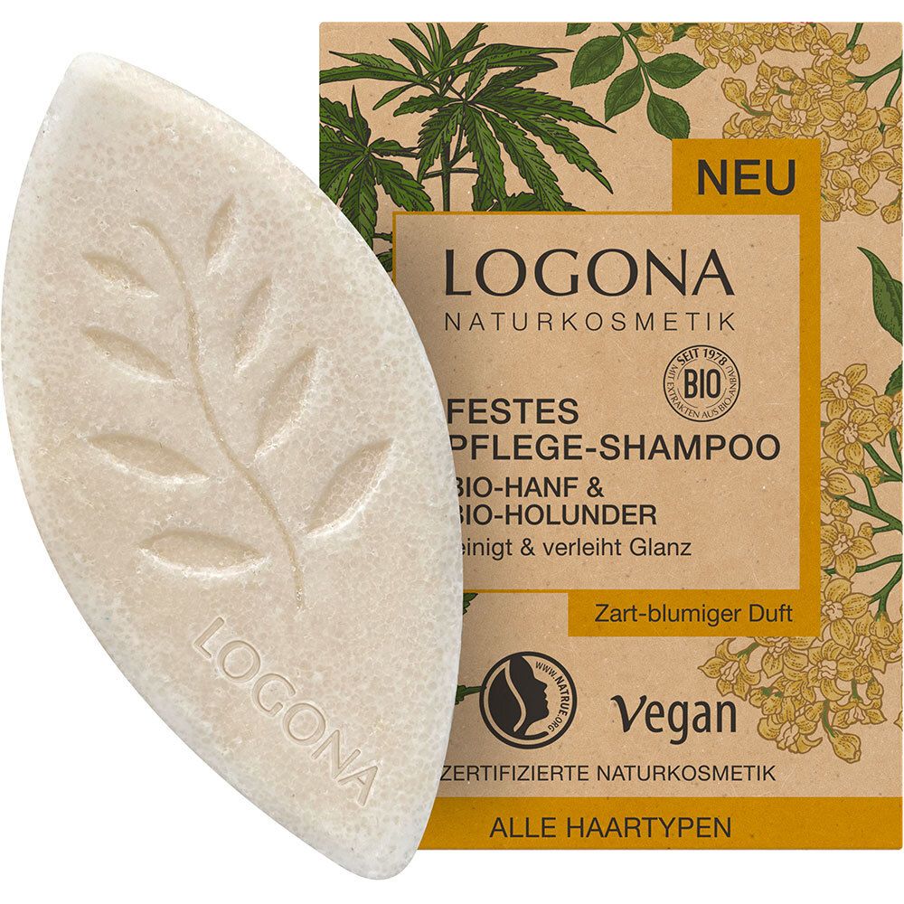 LOGONA Shampooing soin solide Chanvre bio & Sureau bio