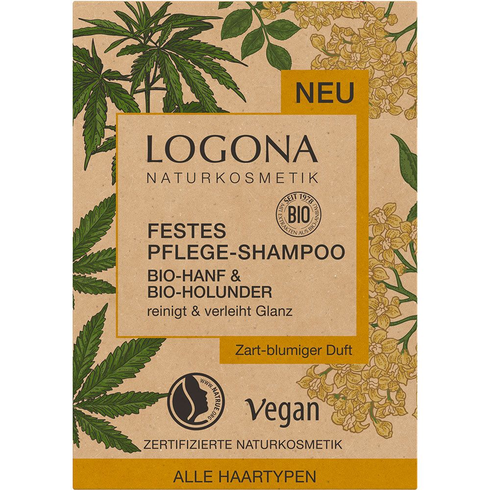 LOGONA Shampooing soin solide Chanvre bio & Sureau bio