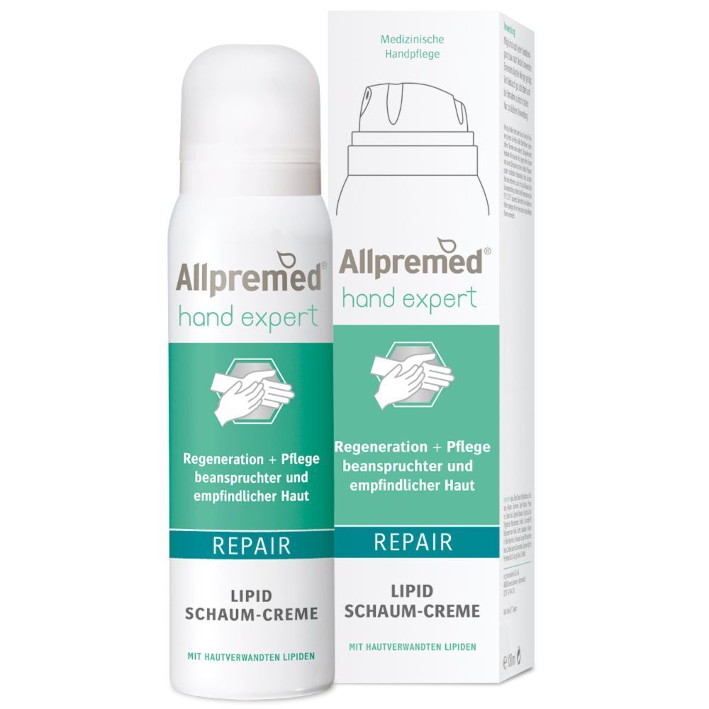 Allpremed® hand expert Lipid Schaum-Creme REPAIR — Produktbild