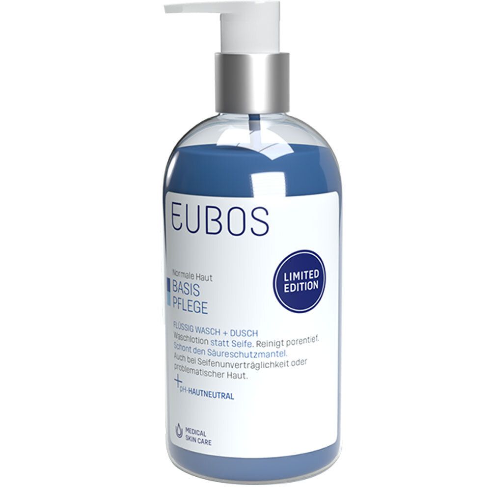 EUBOS Lavage+Douche Bleu sans parfum