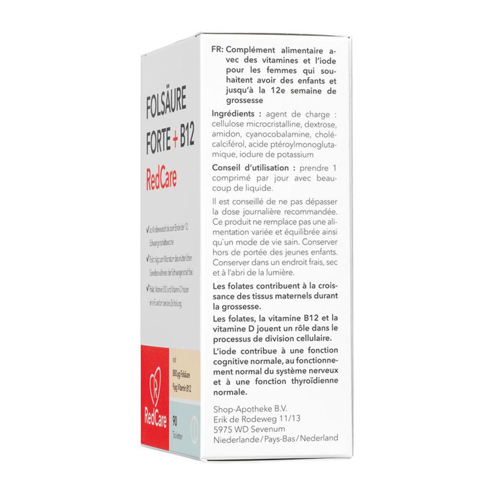 Redcare Folsäure Forte +B12 90 St - Redcare Apotheke