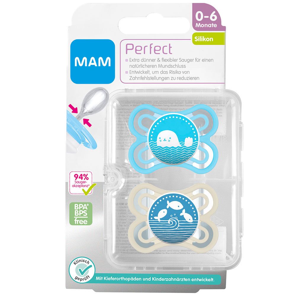 MAM Perfect Tétines en silicone 0-6 mois