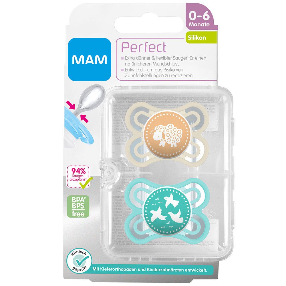 MAM Perfect Tétines en silicone 0-6 mois