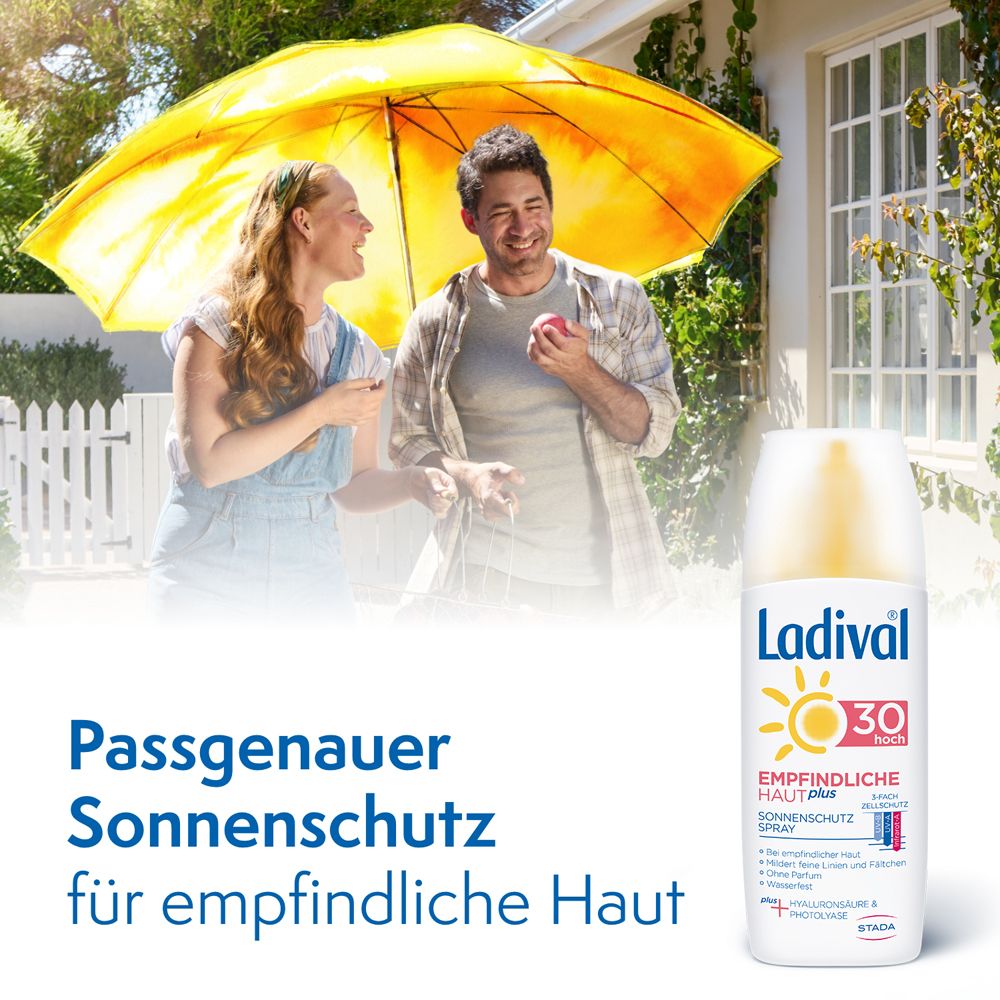 Ladival® Empfindliche Haut plus pflegendes Sonnenschutz Spray LSF 30 mit Hyaluronsäure & Photolyase