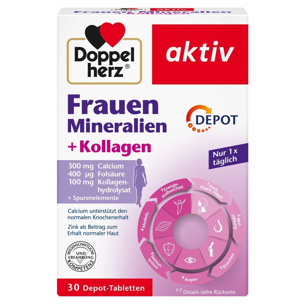 Doppelherz® aktiv Frauen Mineralien + Kollagen DEPOT