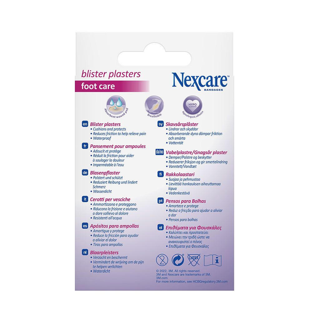 Nexcare™ blister plasters foot care