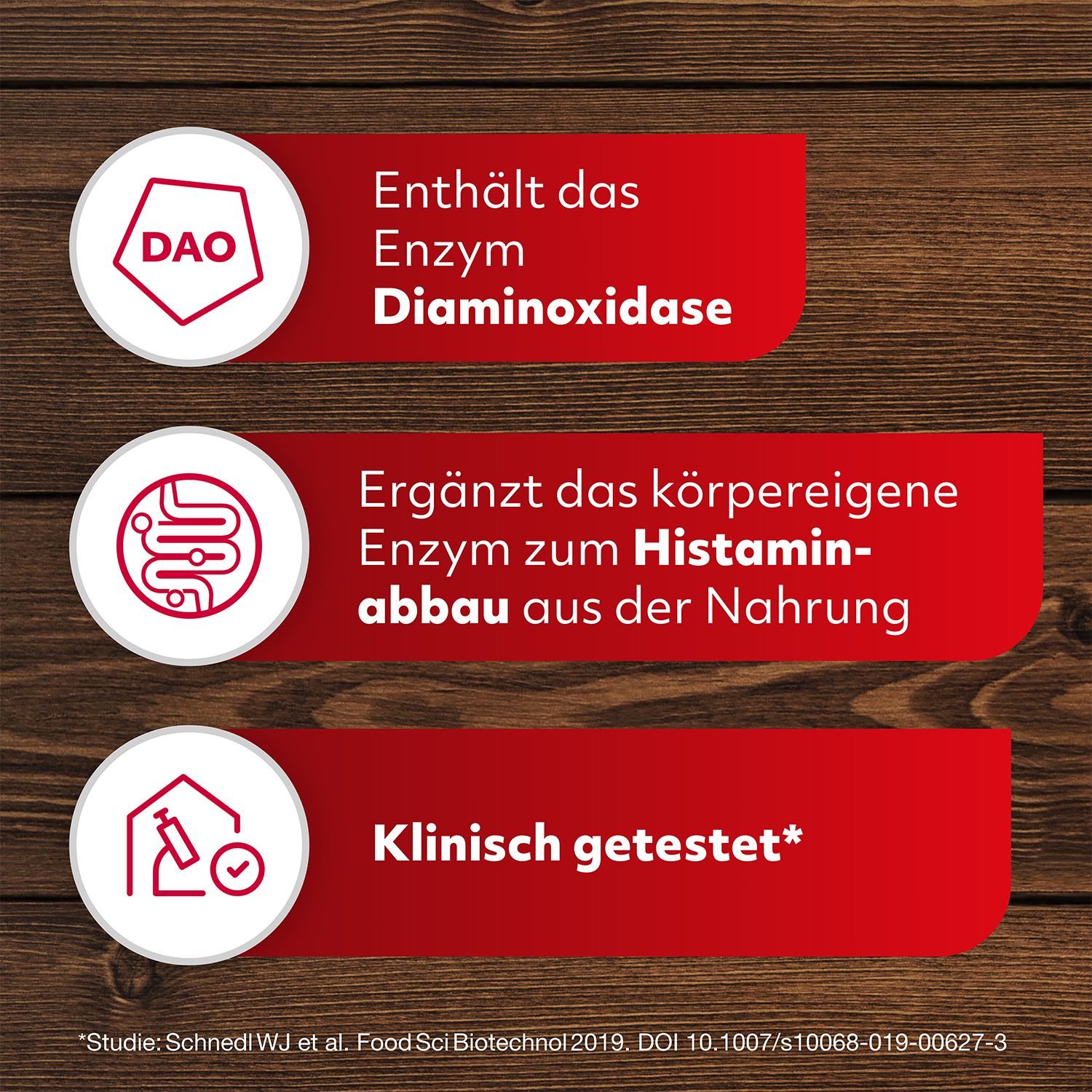 DAOSiN® Tabletten zur Ergänzung des körpereigenen DAO-Enzyms zum Histaminabbau aus der Nahrung