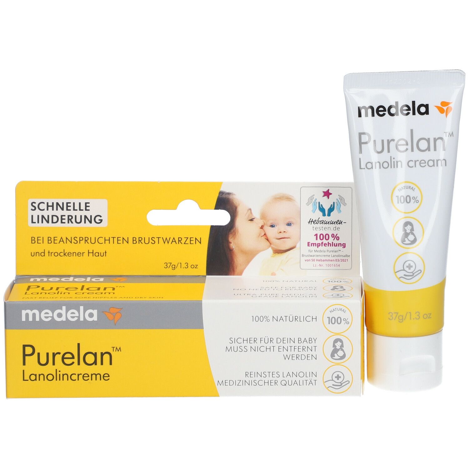 medela Purelan™ 100 Brustwarzensalbe aus 100% Lanolin