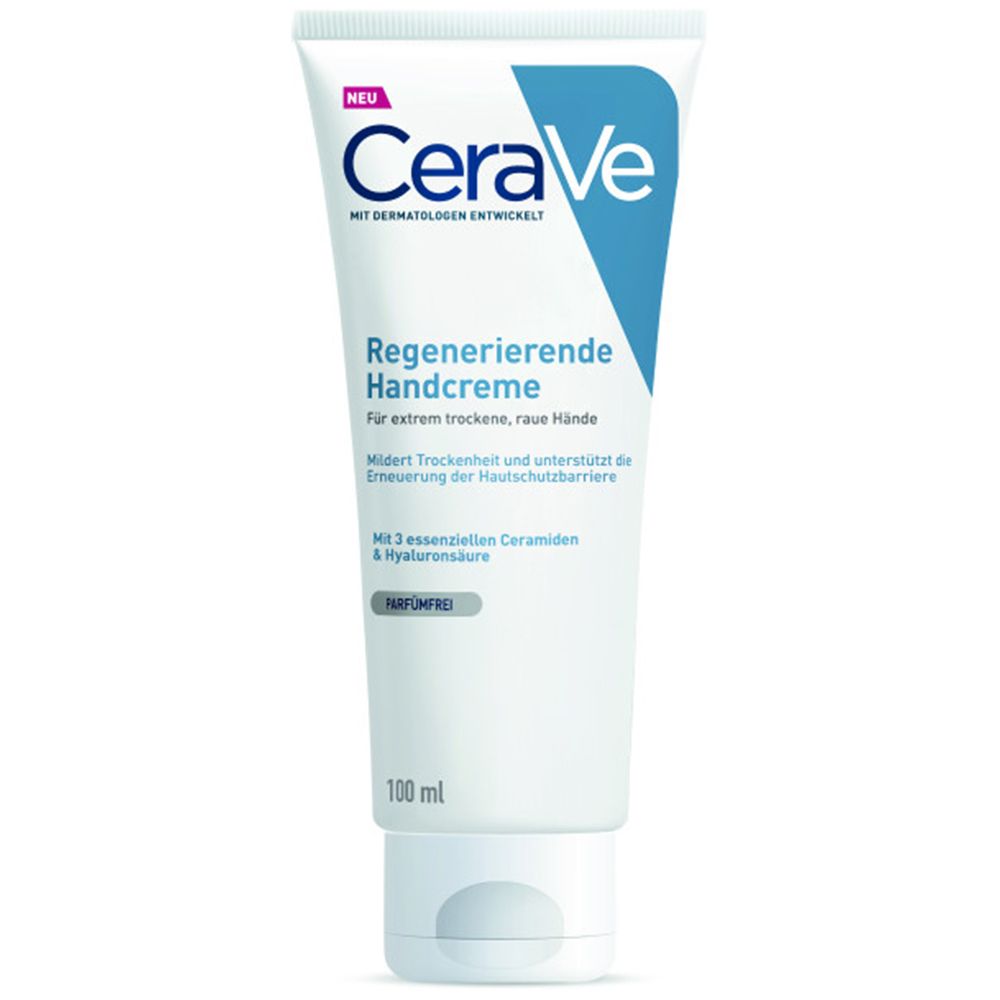 CeraVe Regenerierende Handcreme: feuchtigkeitsspendende Handpflege mit Hyaluron und Ceramiden
