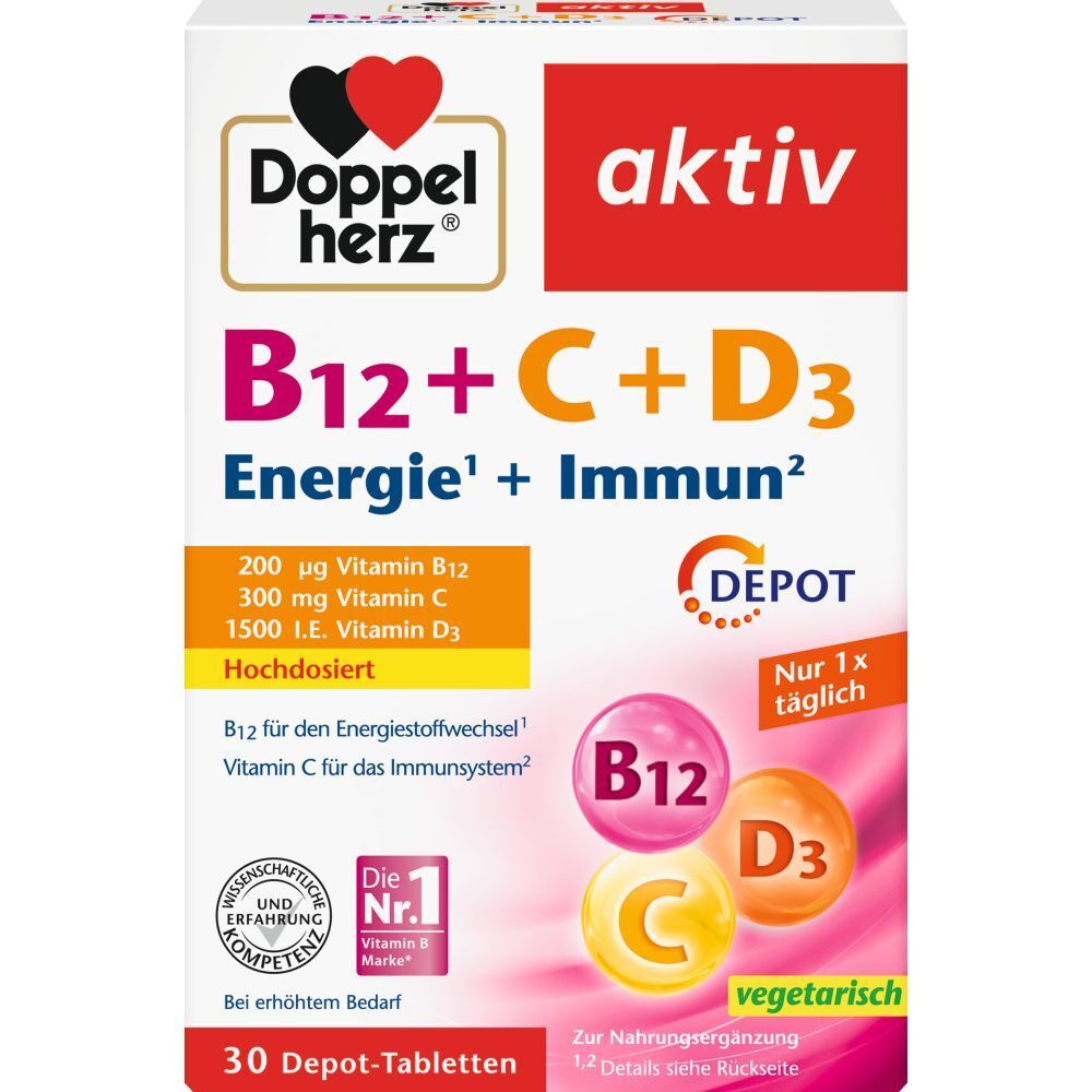 Doppelherz® B12+C+D3 DEPOT aktiv