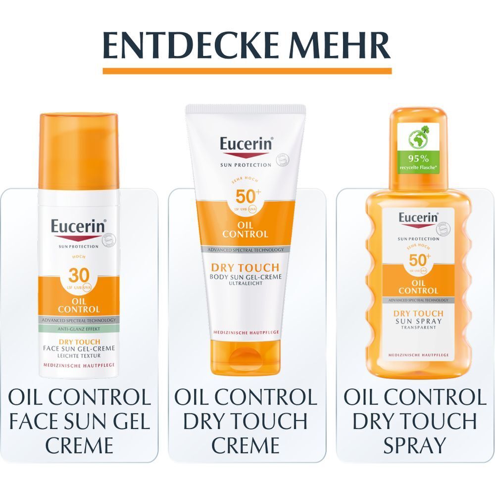 Eucerin®  Oil Control Tinted Face Sun Gel-Crème SPF 50+ Moyen