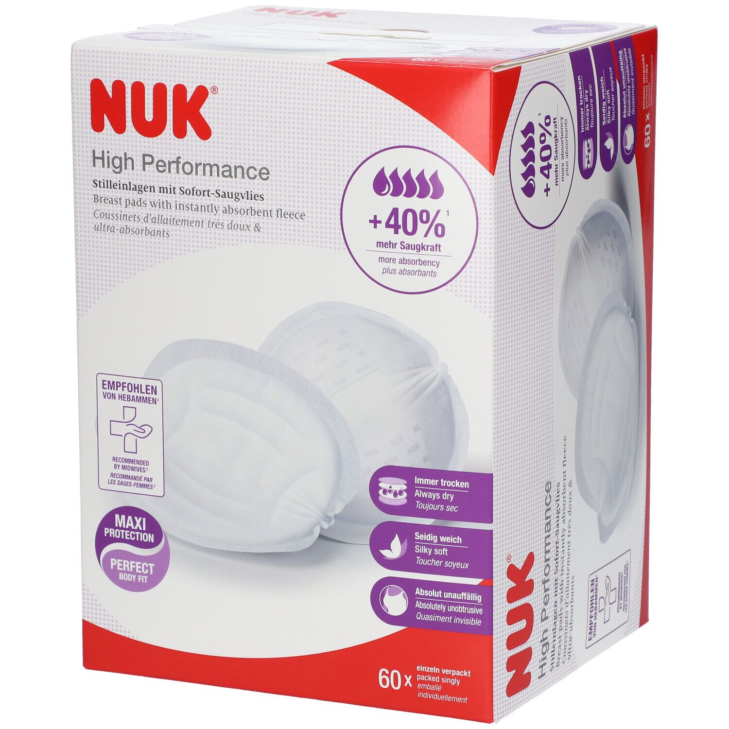 NUK High Performance Still-Einlagen, 60 Stück. Saugstarke, weiche und absolut auslaufende Einlagen für maximalen Schutz.