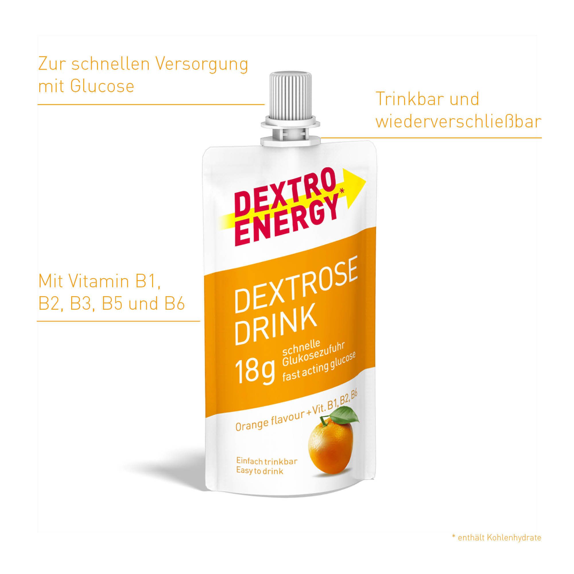 Dextro Energy Dextrose Drink Orange – 24g Glucides