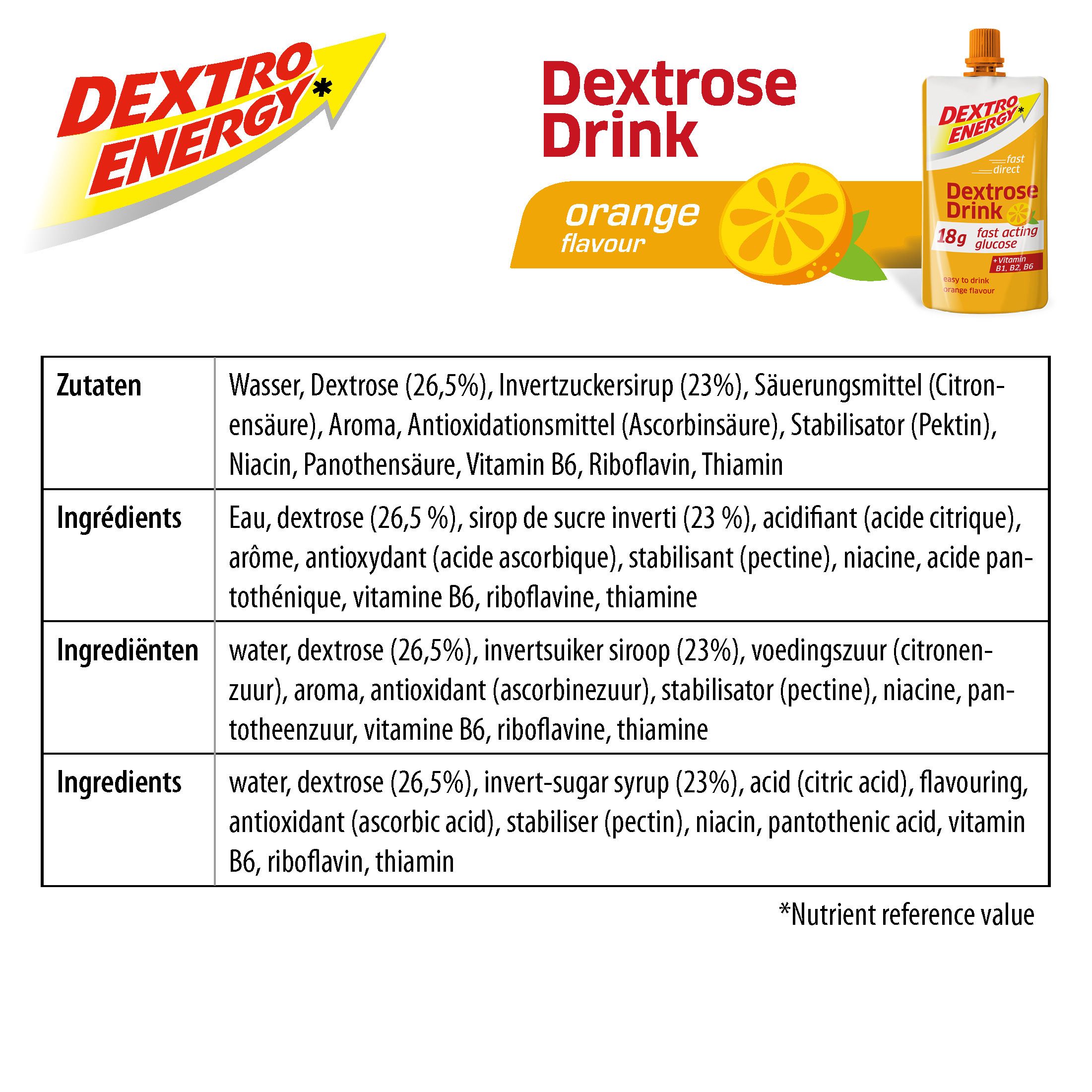 Dextro Energy Dextrose Drink Orange – 24g Glucides